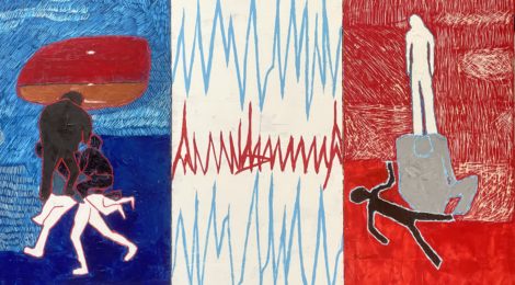 Un bleu, un rouge, (un blanc) - Tableau