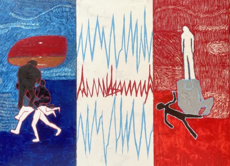 Un bleu, un rouge, (un blanc) - Tableau