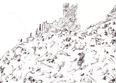 Une vue d'un château Cathare