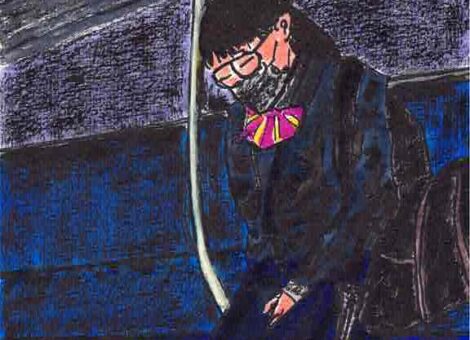 Voyage au Japon - Une qui dort la tête contre la barre - Intercity vers Isé
