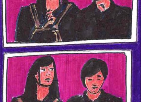Voyage au Japon - Un couple dans le métro