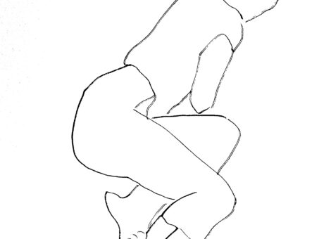 Dessin préparatoire au tableau "La sieste"